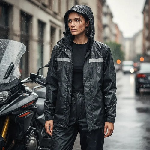 Equipo De Lluvia Stanley - Impermeable - Tyt L Negro - Imagen 4