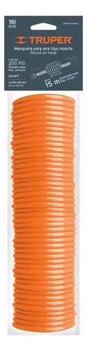 Manguera Espiralada Para Aire 15m Para Compresor De Aire 1/4 Color Naranja - Imagen 2