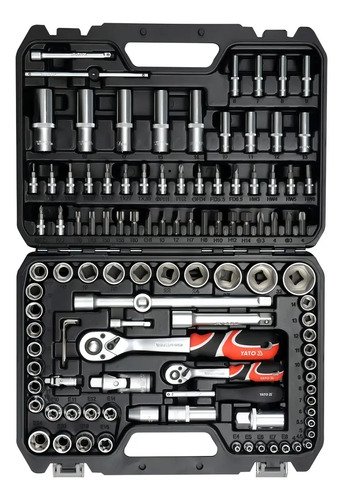 Juego Set De Dados 1/2 -1/4 108 Piezas Yato Yt-38791 / Ecban Negro - Imagen 2