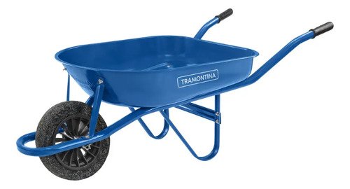 Carretilla Tramontina 50litros Azul C/pala Ancha 71cm - Imagen 2