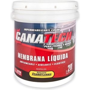 Membrana Líquida Canatech Roja 20kg Para Techos Y Paredes Exterior Rojo