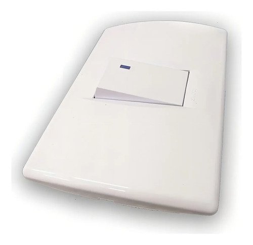 Plaqueta Sica Armada Blancacon 1 Llave Unipolar Color Blanco - Imagen 2