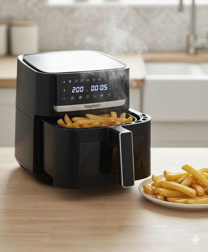 Freidora De Aire 6l Hogaron Air Fryer Xl 1500w Digital Visor Negro - Imagen 5