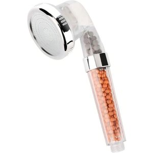 Teléfono Lluvero Ducha Filtro Mineral Piedras 3 Modos Atrix® Color Blanco