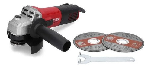 Amoladora Equus 810 Watts Para Disco De 4.5 Uso Profesional Color Rojo Frecuencia 50hz