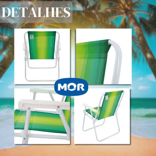 Juego De 2 Sillas De Playa Plegables De Acero Surtido Para Acampar, Piscina Surtidas - Imagen 5