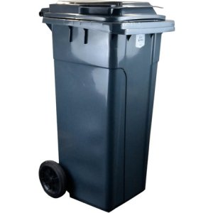 Contenedor Tacho De Basura Residuos Con Ruedas 120 Lts Color Gris