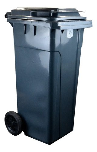 Contenedor Tacho De Basura Residuos Con Ruedas 120 Lts Color Gris