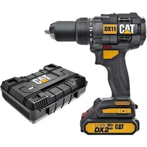 Taladro Atornillador Inalámbrico 18 V Caterpillar + Maletín Negro