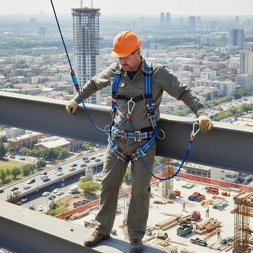 Arnes De Seguridad Cinta De Vida Amortiguador Argentina Pro L Azul - Imagen 2