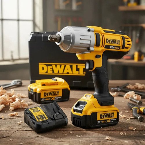 Atornillador Llave De Impacto Bateria Dewalt Dcf889 1/2 20v Amarillo - Imagen 2