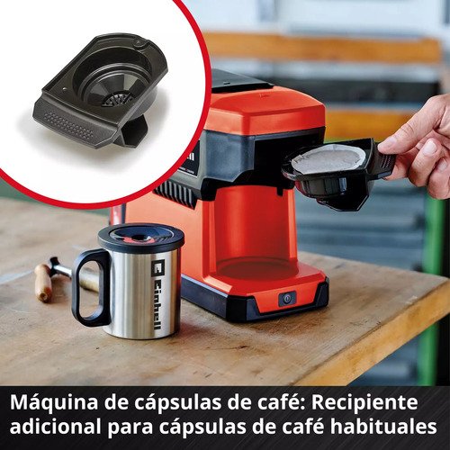 Cafetera Einhell Expert Te-cf 18 Li Semi Automática Bate+car Rojo - Imagen 8