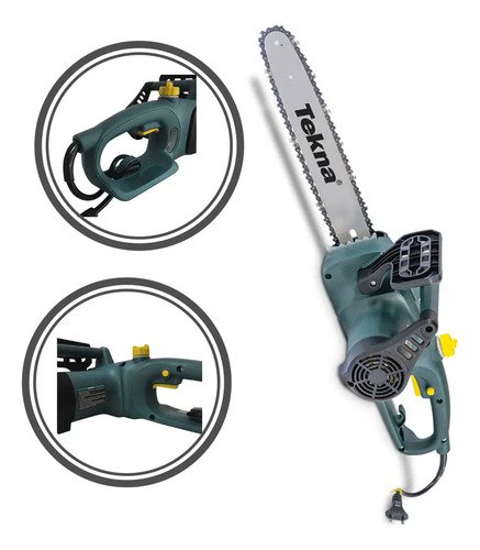 Motosierra Eléctrica 1200w Es1250n Sabre 14 Colores Verde Frecuencia 60hz