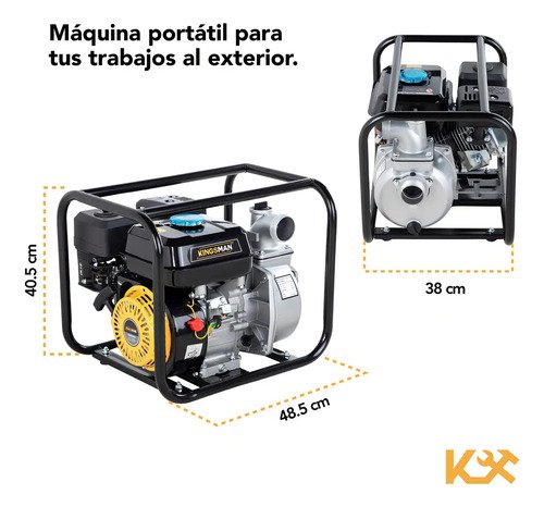 Motobomba A Nafta Kingsman Kingpump65 6.5hp - Imagen 6