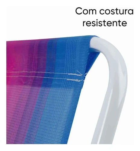 Silla Alta De Acero De 110 Kg Para Balcón, Piscina Y Playa, Color Azul-rosa Relojes De Pulsera Azul-rosa - Imagen 4