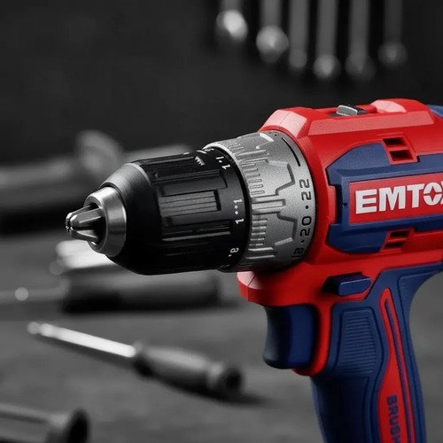 Atornillador 52nm Y Llave De Impacto 400 Nm 20v Emtop + 2 Bat Azul/rojo 50 Hz - Imagen 3