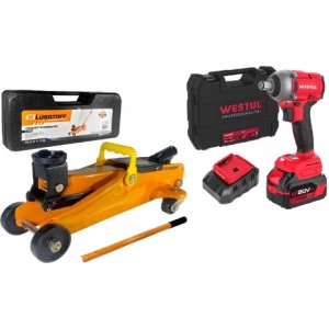 Llave De Impacto Westul 20v 400nm Brushless Bat 4ah + Crique Color Rojo Frecuencia 50