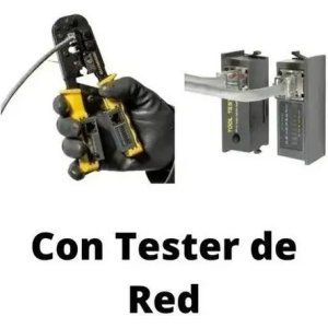 Pinza Crimpeadora Rj45 C Crique Y Tester De Red Crossmaster