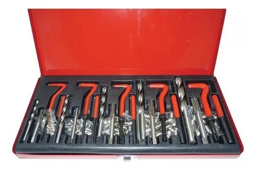 Kit Reparador Roscas Insertos Machos Mechas Bremen® 6655 Rojo - Imagen 2