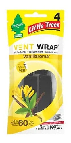 Vent Wrap Aromatizante Para Auto 4 Piezas Aromas Caribbean Colada Amarillo - Imagen 4