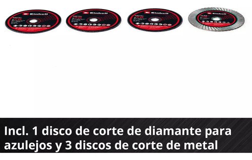 Miniamoladora Angular Einhell Tp-co 18/76-c Li Bl Negro/rojo 50 Hz / 60 Hz - Imagen 3