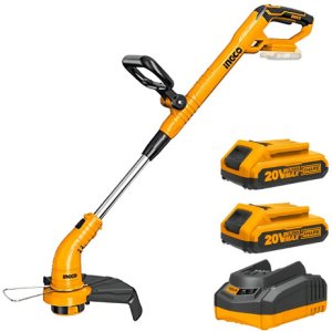 Cortadora De Césped Con Batería De 20 V. Cgtli2018 - Ingco Naranja
