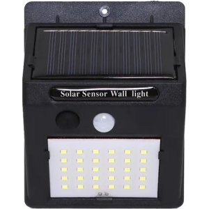 Lampara Solar Foco Potente 20 Led - Sensor Celula Luz Farol Luz Blanco Frío