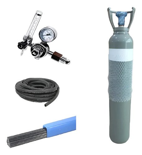 Kit Tig Tubo Argon De 2mts+regulador+manguera+aporte Syem