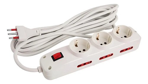 Alargue Conatel 5m Blanco 3 Tomas Schuko 6 Modulares Con Llave Encendido - Imagen 3