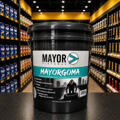Impermeabilizante Mayor Membrana Caucho 20 Kg Techo Exterior Acabado Mate Color Rojo Colonial - Imagen 3