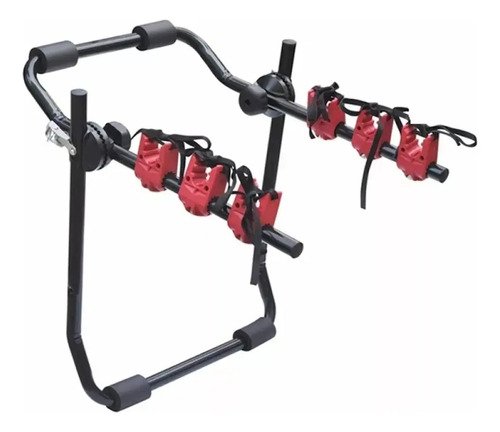 Portabicicletas Trasero Toptecnouy 3 Bicicletas Baúl Negro Acero