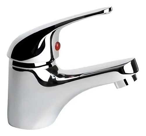 Grifería Monocomando Baño Lavatorio Dmc Capri Metal Gris Cerámico Cromado