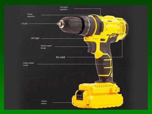 Kit Taladro Atornillador Inalámbrico 21v+extensor 24 Piezas, Reto Percutor Con 2 Baterías 21v Maletín De Traslado - Gastromena Amarillo 50hz/60hz - Imagen 5