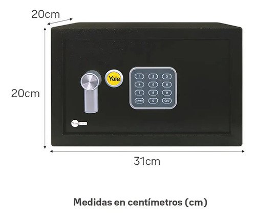 Caja Fuerte Caja De Seguridad Yale Small Negro - Imagen 3