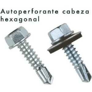 Tornillo Hexagonal Punta Mecha C/ Goma 2.2'' 5,5 X 50mm X100