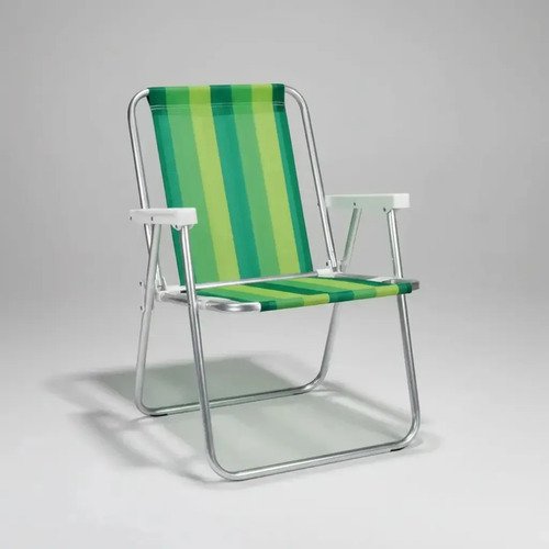 Silla Plegable Aluminio Mor Rayas Colores Alta - Garageimpo Verde Verde Claro - Imagen 6