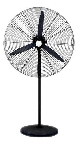 Ventilador Industrial De Pie 30 Pulgada 3 Velocidades Metal Estructura Negro 76.2 Cm