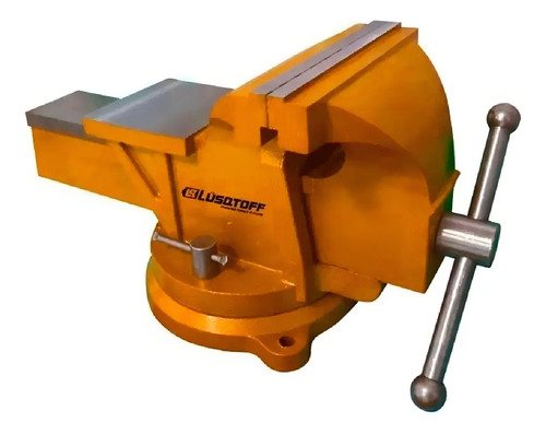 Morsa De Banco Giratoria Con Yunque Lusqtoff 8 PuLG 200 Mm Naranja - Imagen 4