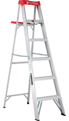 Escalera Tijera De Aluminio c-2312 6 Escalones Escalumex Aluminio