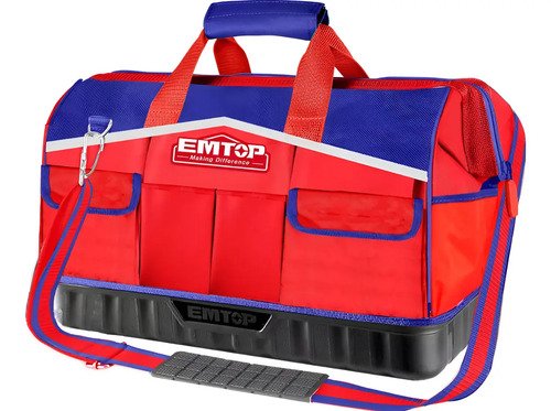 Bolso Para Herramientas Emtop Etbg28244 25kg 24 Base Rigida Rojo - Imagen 2