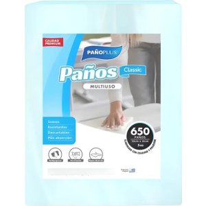 Pañoplus Paquete 5kg Celeste - 650 Paños (30cm X 35cm) Agua