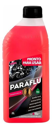 Líquido Refrigerante Para Radiador Paraflu Bio Organic Listo Para Usar Rosa 1 L
