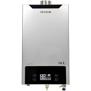 Calentador Instantáneo De 16 Lts Tiro Balanceado Sensor Plateado Glp