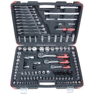 Juego De Dados Encastre 1/2 -1/4 8a32mm 120 Piezas - Tyt Negro