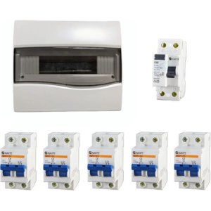 Pack 1 Tablero Completo + 5 Llave Térmicas + 1 Diferencial