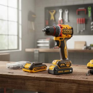 Taladro Eléctrico Ingco Cdli205582 Con Caja De Cartón Amarillo