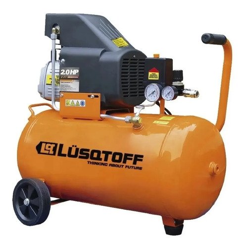 Compresor De Aire Eléctrico Portátil Lüsqtoff Lc-2025bk 25l 2hp Naranja 50 Hz Monofásica