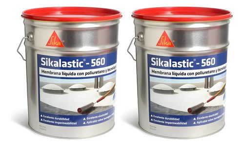 Sikalastic Membrana Liquida Poliuretano 20+20 Acabado Mate Color Blanco