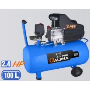 Compresor Alpha Pro 2,4hp 100lts 225l/m - Tyt Azul