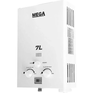 Calentador Instantáneo Calefon A Gas Mega 7lts Tiro Natural Blanco Glp